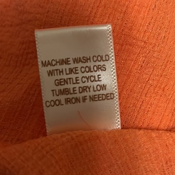 Women’s LIBERTY LOVE, Beachy, Elastic Tie Waist, Long Cover Up, Peach, Small - Picture 5 of 5